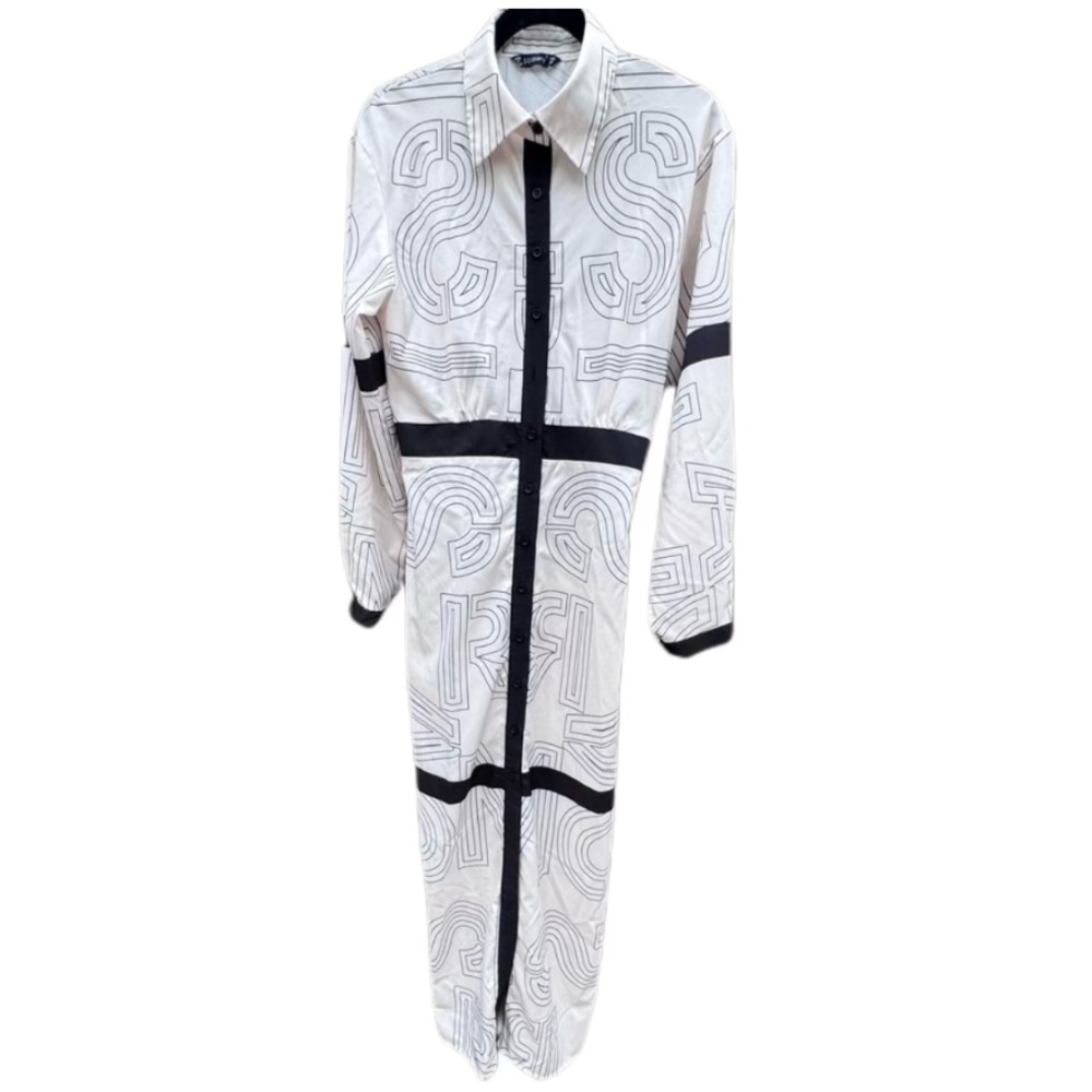 Black and White Long Sleeve Dress Never Worn